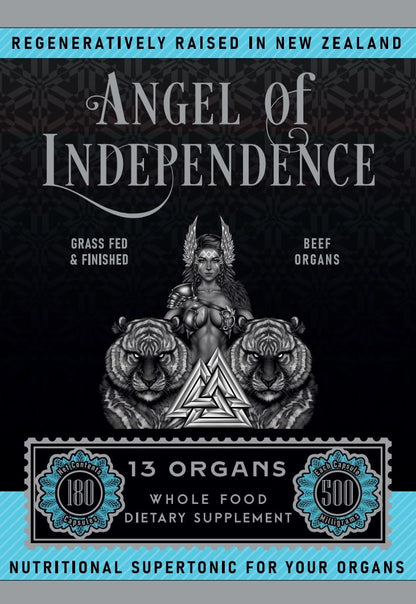 Angel of Independence - 13 ORGANS - New Zealand Grass Fed/Finished Beef Organ Supplement